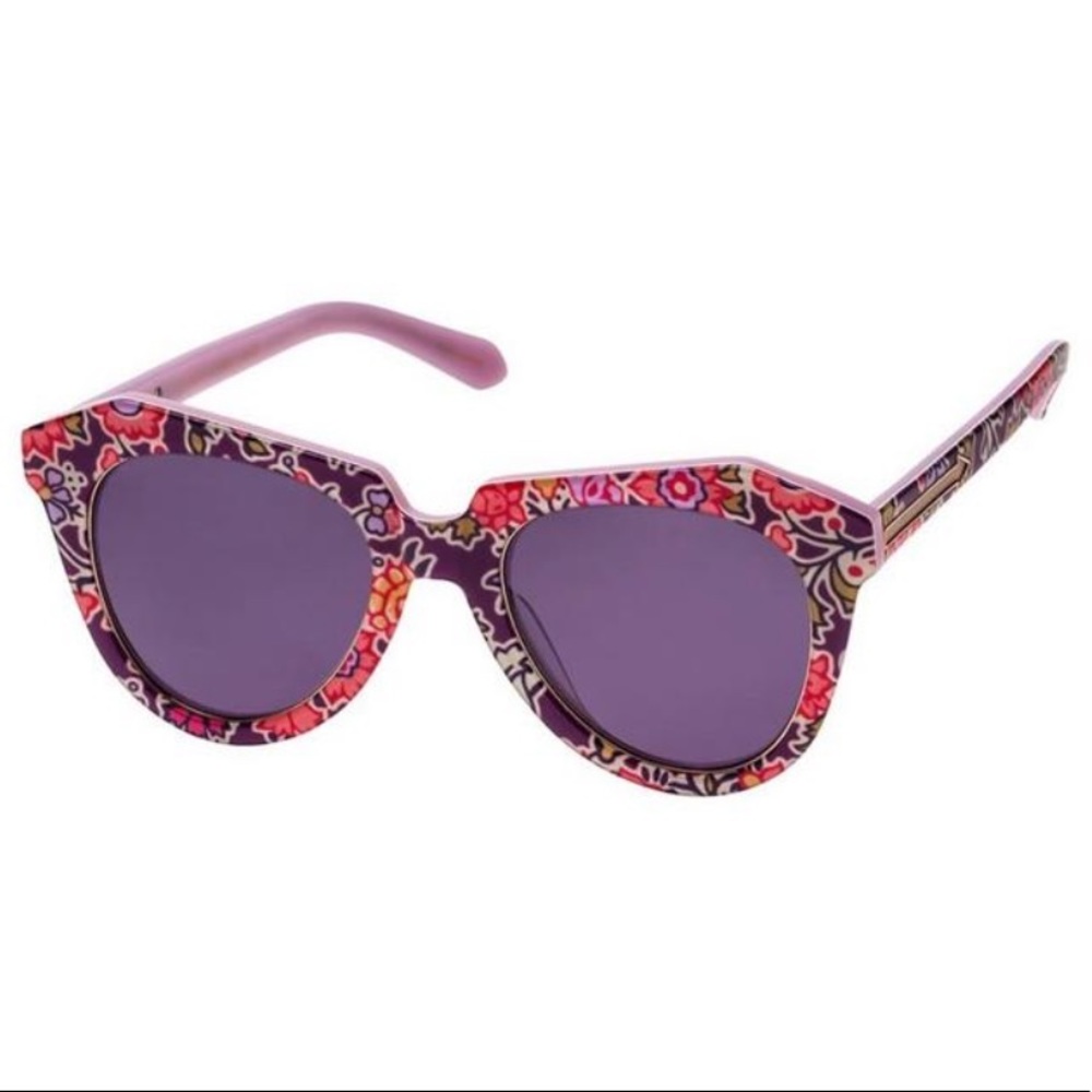 Karen Walker Number One Smoke Lens Floral Sunglasses